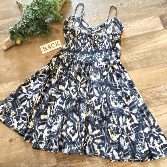 AEROPOSTALE Navy/White A-Line Spaghetti Strap Mini Dress, Size Small - Picture 5 of 13